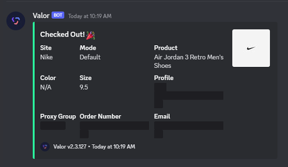 Thank You @ValorAIO @SofloSupply @ProxyHeavenio