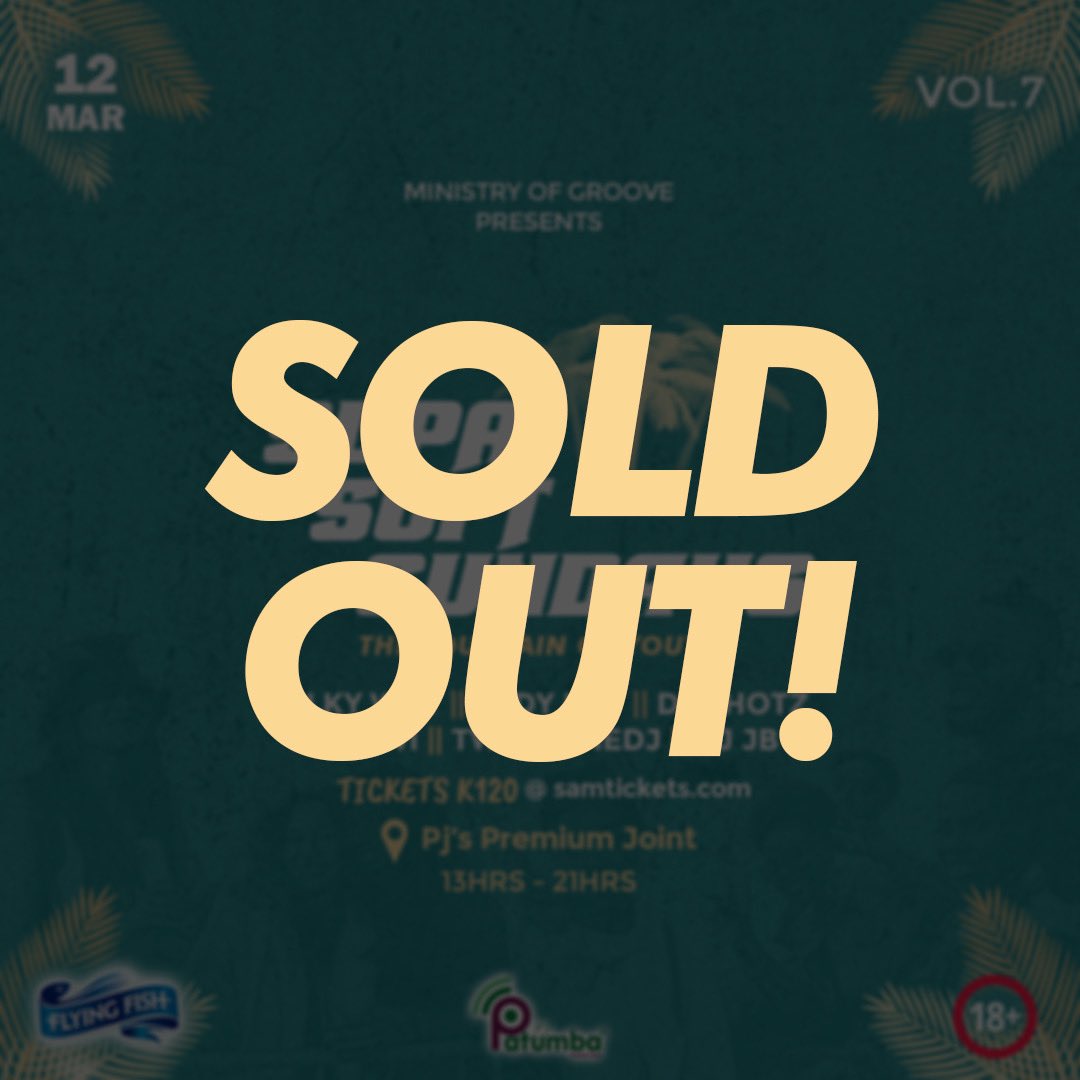 Tickets for #SupaSoftSundays Vol. 7 have officially SOLD OUT! Thank you to everyone who’s purchased, we can’t wait to host you at the #FountainOfYouth you tomorrow!

LET’S ROCK ✅
#FlowWithIt