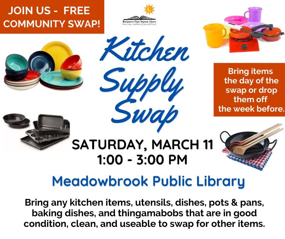 on Twitter "First Kitchen Supply Swap at Meadowbrook