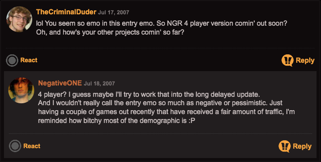 NgR_History's tweet photo. Newgrounds Rumble didn't launch with 4 player capability. It launched with 2-player capability, but due to fan demand for 4-player capability, it was added later on September 17 2007 update.

#newgroundsrumble #ngrumble #ngr #newgrounds #newground #newgroundrumble #flashgame https://t.co/RDxSnBFrbC