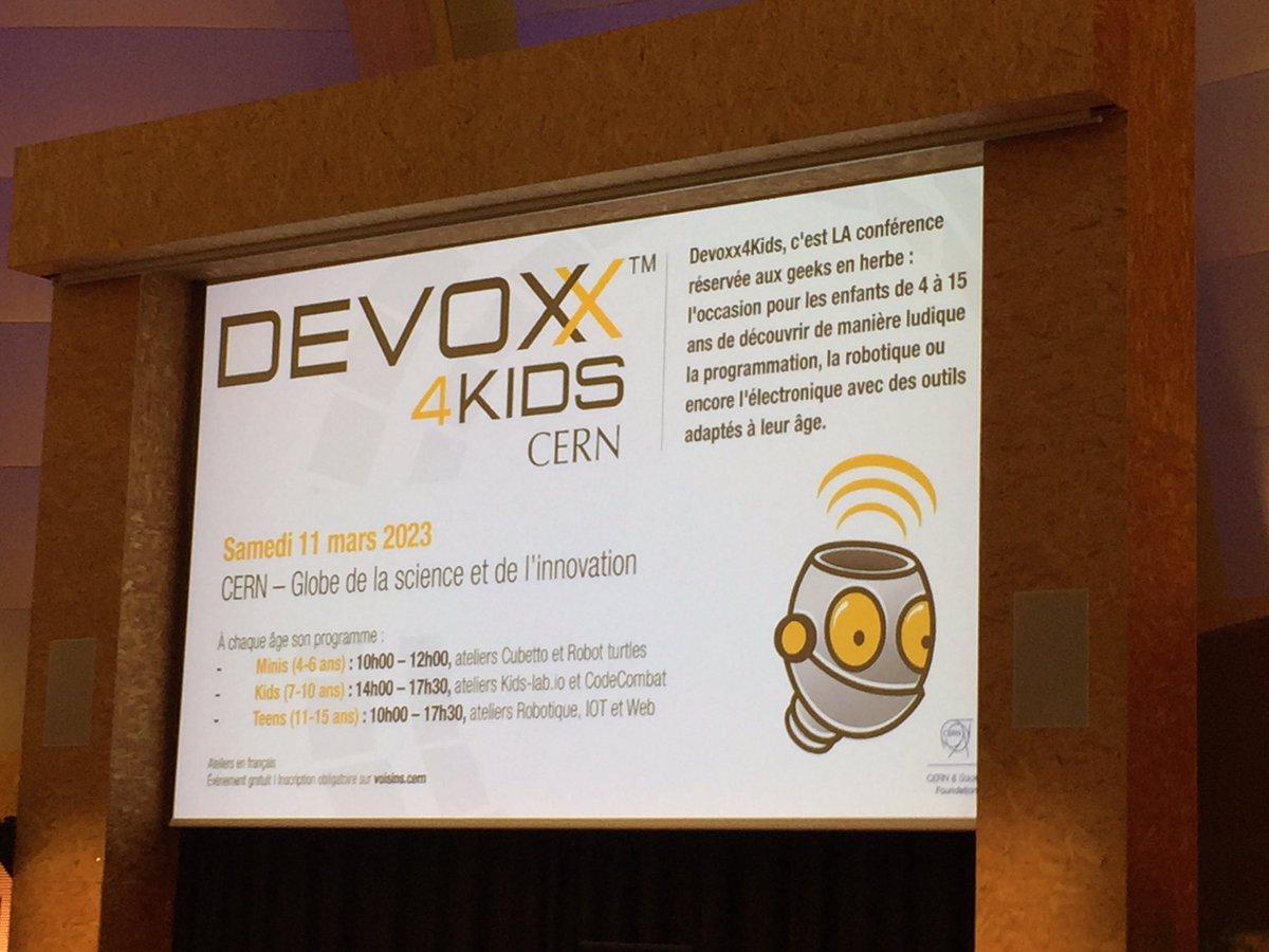 #devoxx4kidsCern touche à sa fin mais quel plaisir de revenir ici après 3ans d’absence