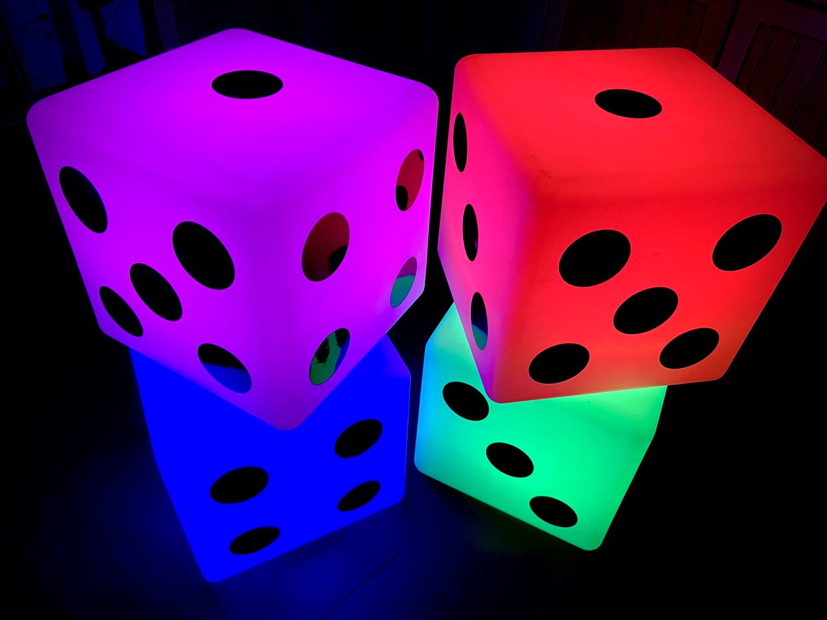 Giant Light up Dice!
In hire stock now! Ready for your next Vegas or Casino Themed Party!
#events #CARDIFF #eventprofs