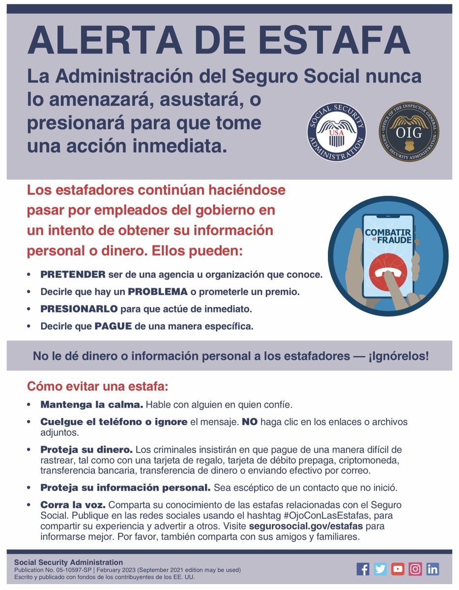 WaucondaPD's tweet photo. It’s National Consumer Protection Week March 5-11.  Check out this info from the Social Security Administration and help #SlamTheScam.  #NCPW2023 https://t.co/zqIWsoGXy9