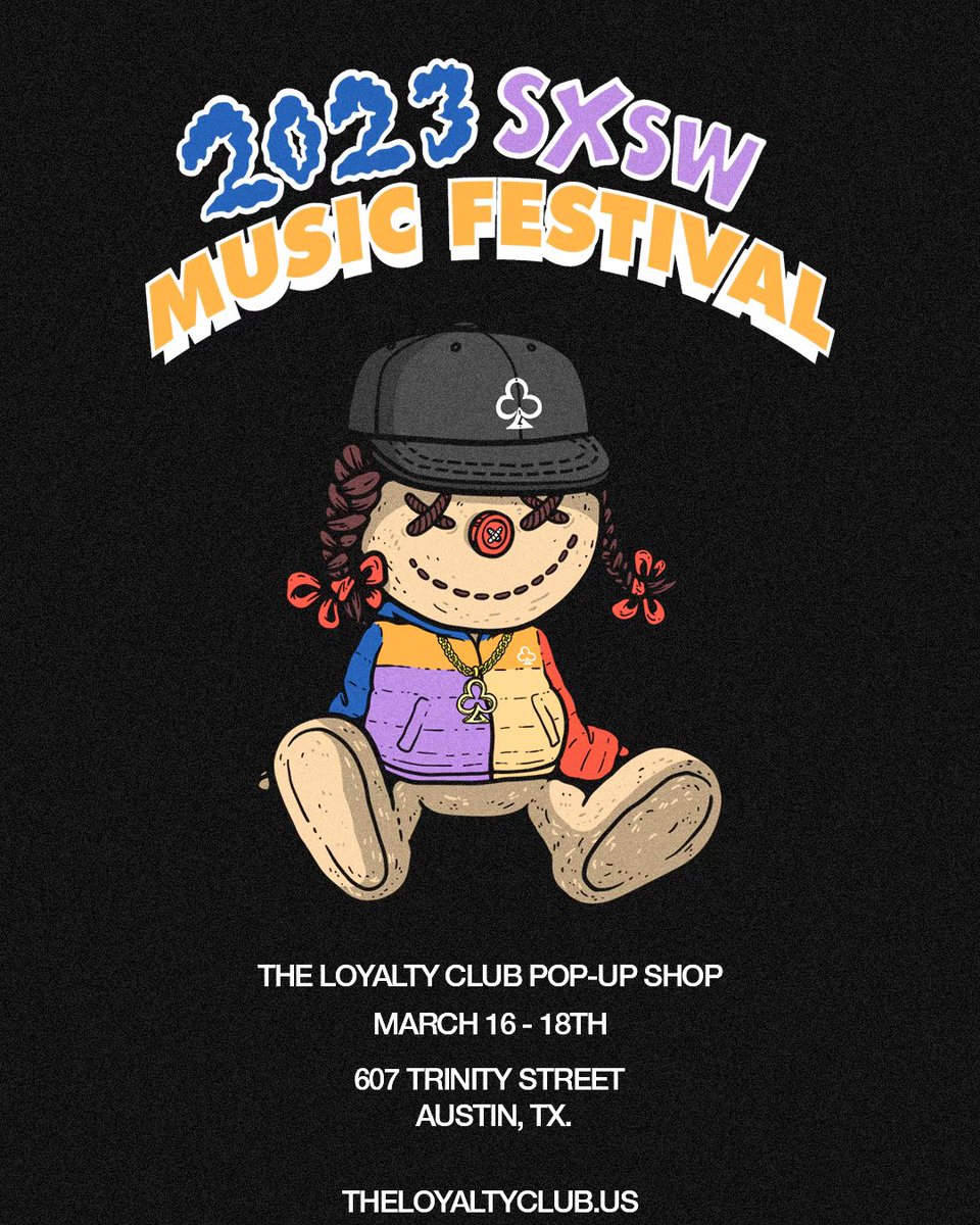 itsBzy's tweet photo. AUSTIN! catch @theloyaltyclub_ at #sxsw this year. Their pop-up will have  exclusive merchandise and feature our collabo “Busy Bee” tee

Teller’s store front 
1PM-MIDNIGHT 
#sxsw #onlyfortheloyfew #theloyaltyclub #sxsw2023 #sxsw23 #planehouseco https://t.co/fDP2jdbC87
