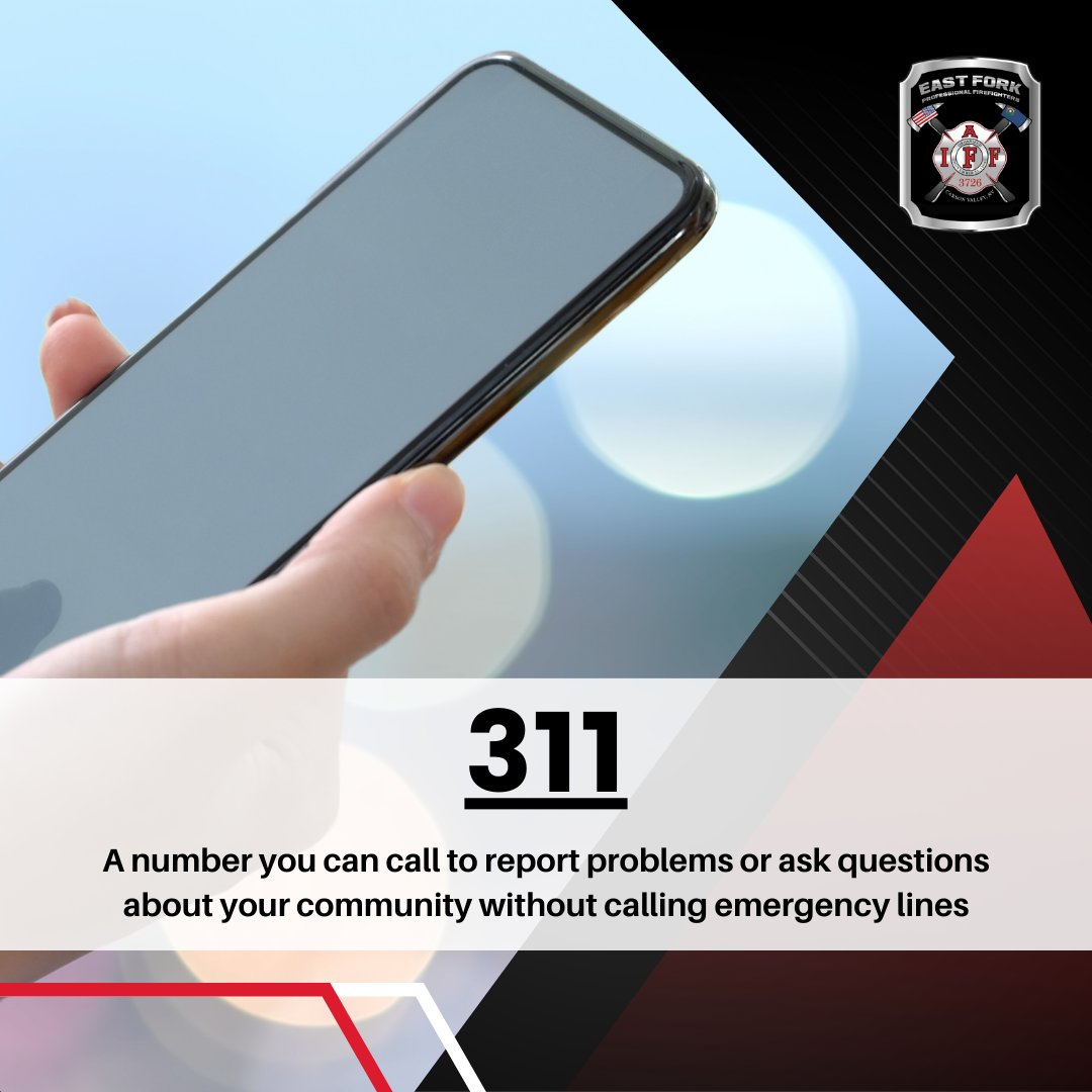EFPFirefighters's tweet photo. 3-1-1 is an easy-to-remember telephone number connecting citizens with knowledgeable customer service representatives ready to help with non-emergency matters. https://t.co/1KG10zbS5j