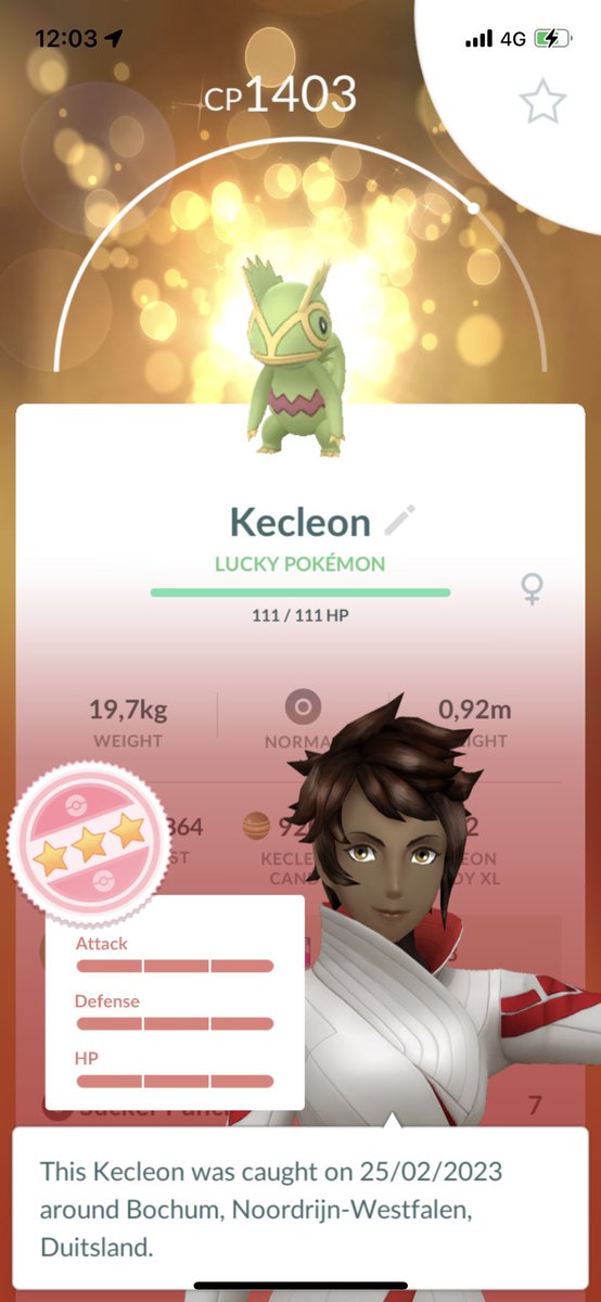 Jeroen026PoGo's tweet image. HOLY SHIT HUNDO KECLEON FROM A TRADE 😭❤️

I’m now only missing Registeel and Regirock, let’s GO! 🥳

Tysm @Bassiix 

#PokemonGO #hundo #Kecleon