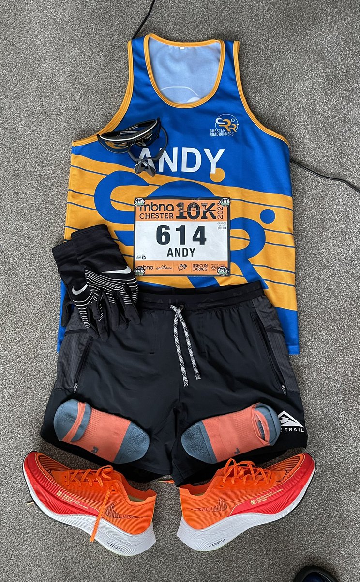 Flatlay ready for part 1 of this years triple #Chester10K #ChesterTriple <a href="/chestermarathon/">Chester Marathon, Half and 10K</a>