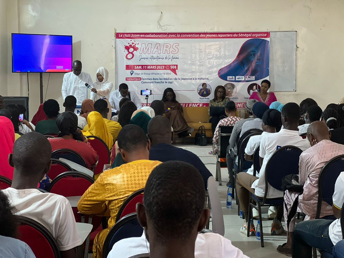 CJRS221's tweet photo. La Cjrs annonce 1e étude sur la représentation des femmes dans les médias, en vue de déterminer le nombre de femmes journalistes au Sénégal, leur répartition selon les différentes échelles de responsabilité. #cjrs #ensup https://t.co/2q3XanjT64