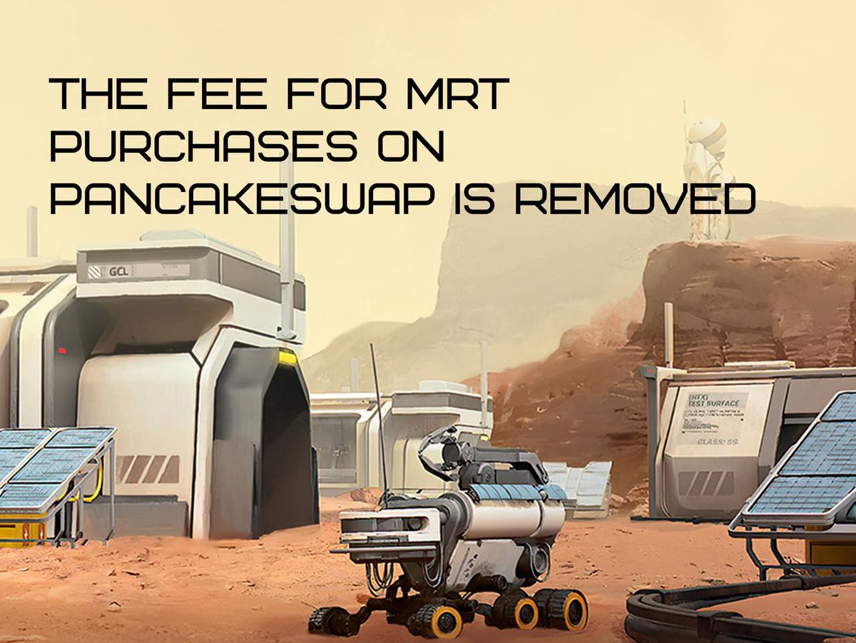 The fee for MRT purchases on PancakeSwap is removed⚡️

A full-scale integration of the MRT token into the in-game mechanics is underway. 💥 To make purchasing the token more convenient, we are temporarily removing the fee on the PancakeSwap exchange.
#P2E #BSC