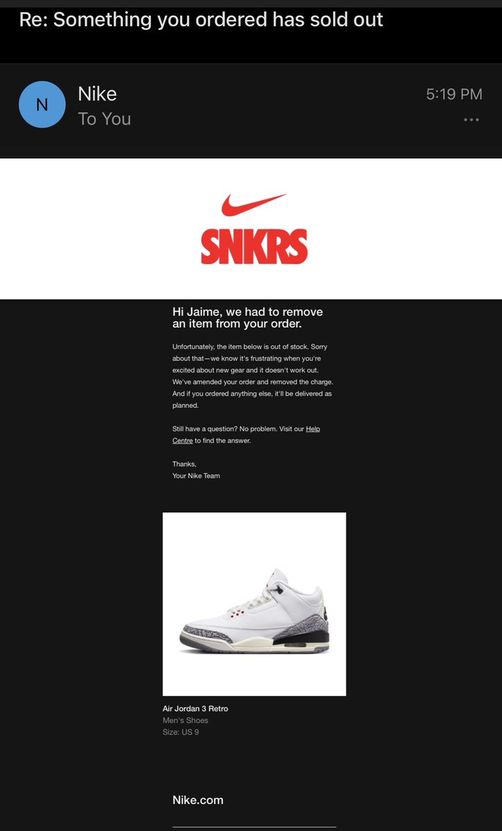 JhimEllo's tweet photo. I demand an explanation @nikestore @Nike @nikephilippines ! It was confirmed 10+hours ago. Then this. https://t.co/kYo6nTQnCQ