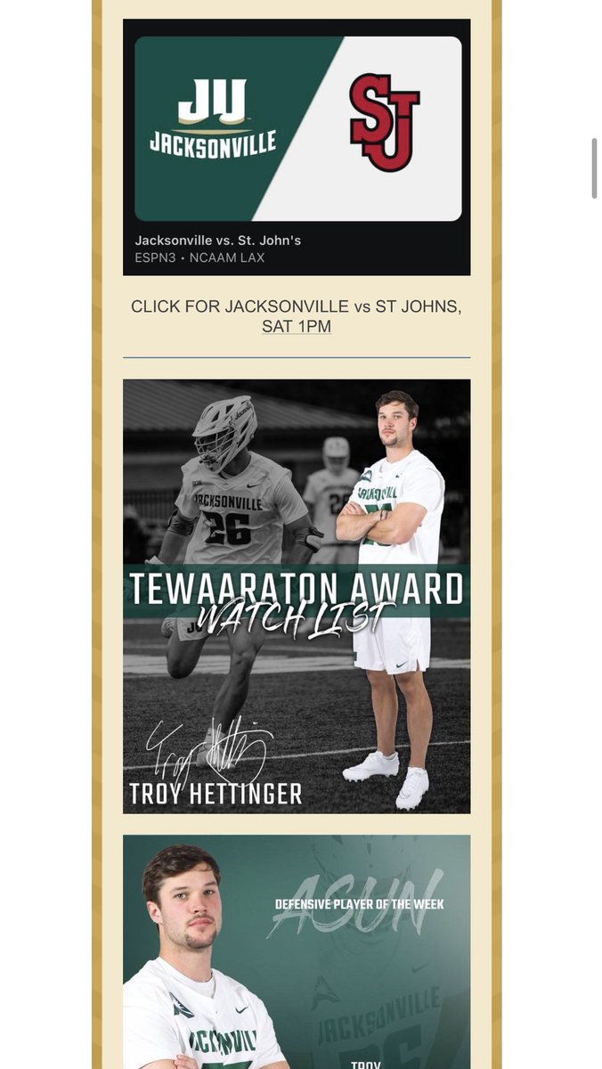 Sneak peek at bonus, game day Lax904 News From the Crease. Check inbox later this am. Sign up from the link in pinned tweet. Survive &amp; advance in Queens for Jax, battle in St Aug and more. Radio show Sun will be 🔥. Coach Galloway and Terry Foy will join. Poll results on cohosts!