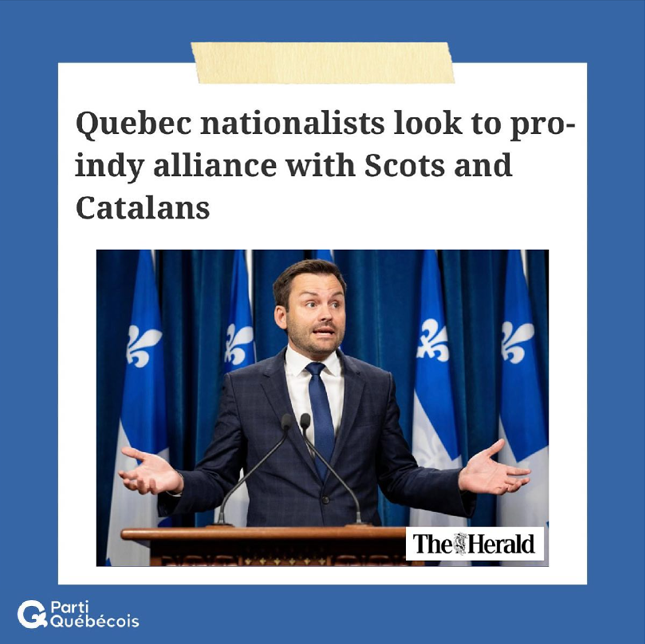 QuebecScotland's tweet photo. 'Quebec nationalists look to pro-indy alliance with Scots and Catalans' - @PaulPlamondon #PartiQuébécois
https://t.co/3voxCQWed7
#PSPP #PQ #paysQc #Quebec #Scotland #YesScots #Independence #Catalunya #Catalan #AUOB #IndyRef2 #InverYess https://t.co/nEAvKKWyvS