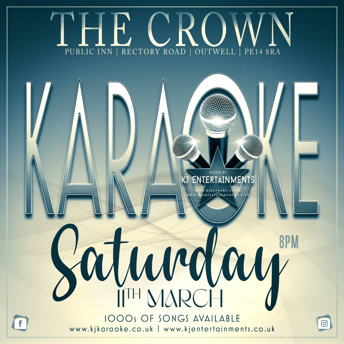 KJKaraoke's tweet photo. .•♫•♬• 🇰 🇦 🇷 🇦 🇴 🇰 🇪  •♫•♬•

Sat 11 March
The Crown, Outwell
8pm

Sun 12 March
O'Quigley's Bar, Hunstanton 
9pm

Visit https://t.co/rhg3OOUGwY for more info 👨‍🎤 https://t.co/FkhJYNDznO