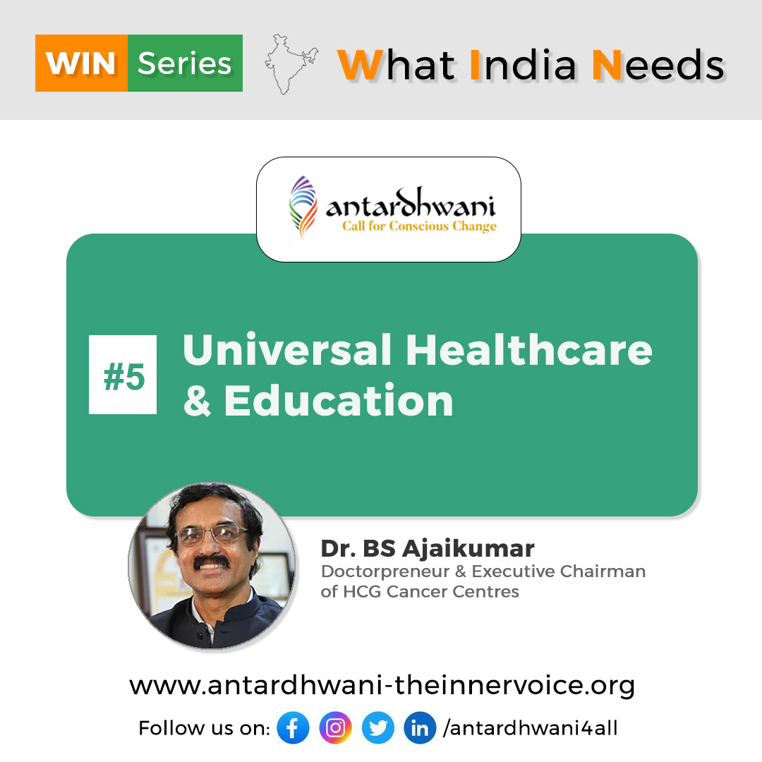 Antardhwani4all's tweet photo. #5. Universal healthcare & education
The treatment costs should be fair for both patients & hospitals.
High quality education in multiple regional languages accompanied with job-oriented skills training should be imparted.
#WINSeries #India #Antardhwani #Healthcare #Education https://t.co/ziVwzTscN7