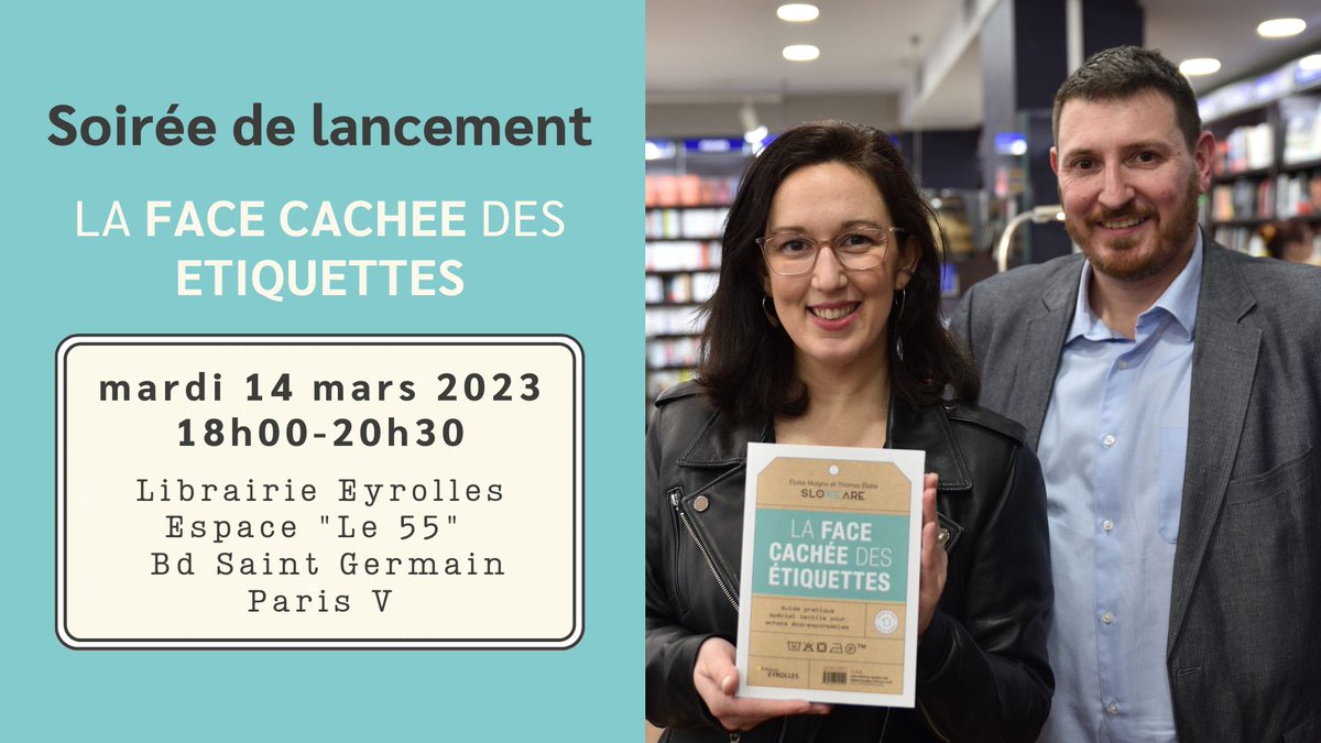 À l'occasion de la sortie de notre livre "La face cachée des étiquettes" aux Éditions Eyrolles,  nous organisons une soirée de lancement pour vous présenter le livre et échanger. Bonus : séance dédicace. billetweb.fr/soiree-la-face…