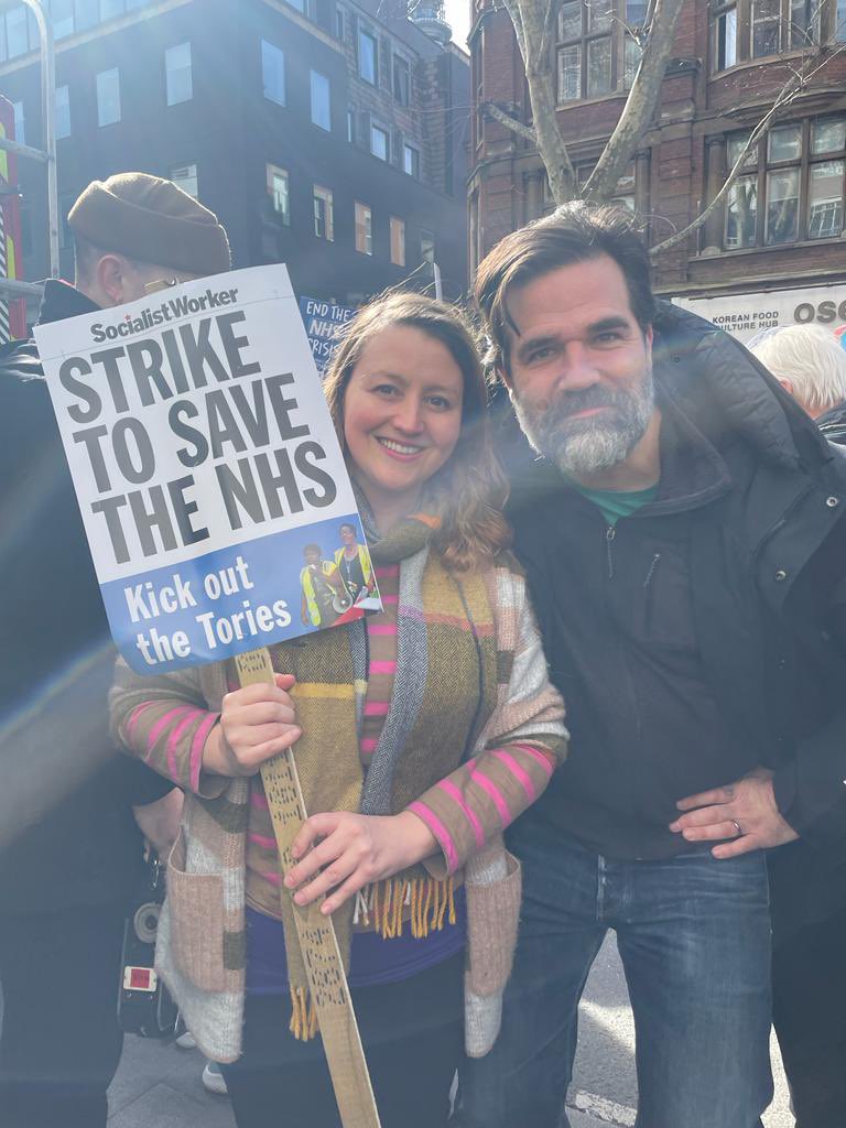 NHSMillion's tweet image. We’re proud to be at the #SOSNHS demonstration alongside @robdelaney 

Please RT if you’re here too - either in person or in spirit

If we don’t fight for the NHS then who will?