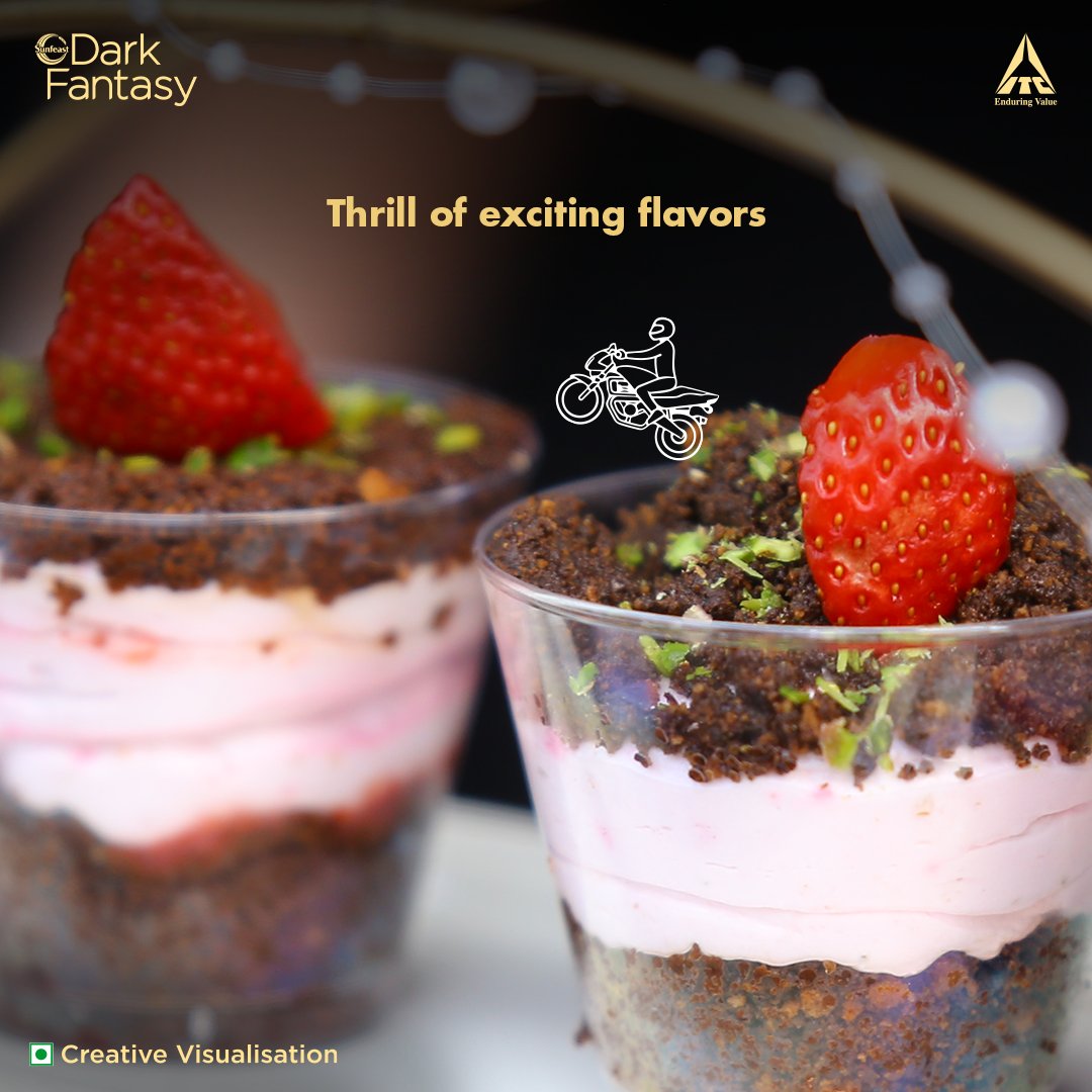 SDarkFantasy's tweet photo. Is it just us or did the adrenaline rush increase in the room? Jumping from one choco high to another, with the Dark Fantasy Fresh Strawberry Pudding next in line 🍓🥰
#LivingInAFantasy #DarkFantasy #DarkFantasyChocoFills #SunfeastDarkFantasy #DarkFantasyCreations #Desserts https://t.co/y1W7CYLz8t
