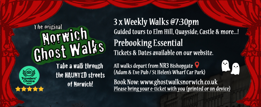 We're back from April 2023! Book now: ghostwalksnorwich.co.uk 🦇