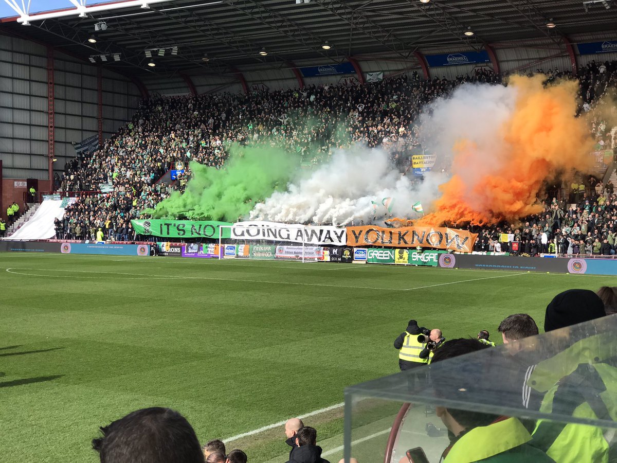 Celtic fans pyro today at Tynecastle

<a href="/CelticFC/">Celtic Football Club</a>