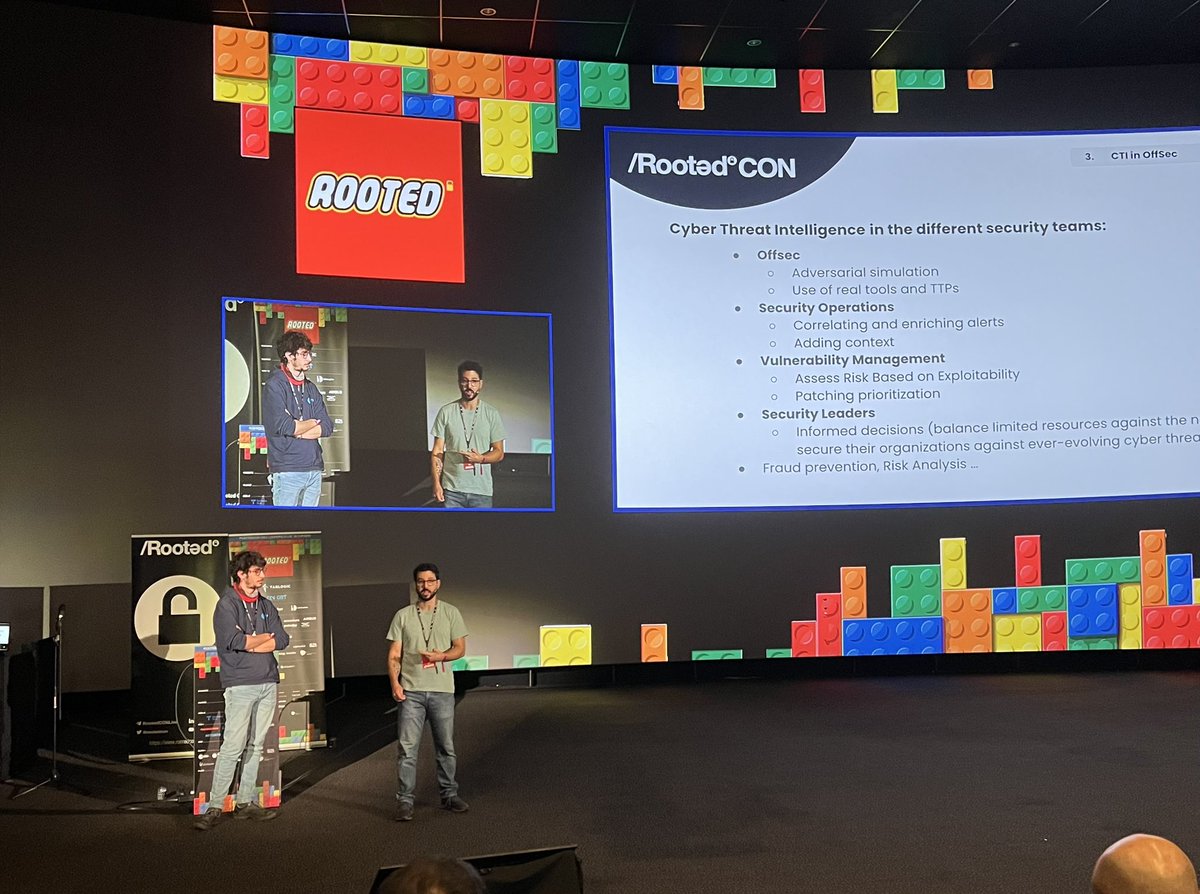 Nuestros compañero Sebas Kanj (Incide) y Borja Rodríguez (Outpost24) nos hablan sobre el uso de Threat Intelligence aplicado a la Respuesta a  Incidentes de Seguridad en #RootedCON2023 <a href="/rootedcon/">/RootedCON</a>