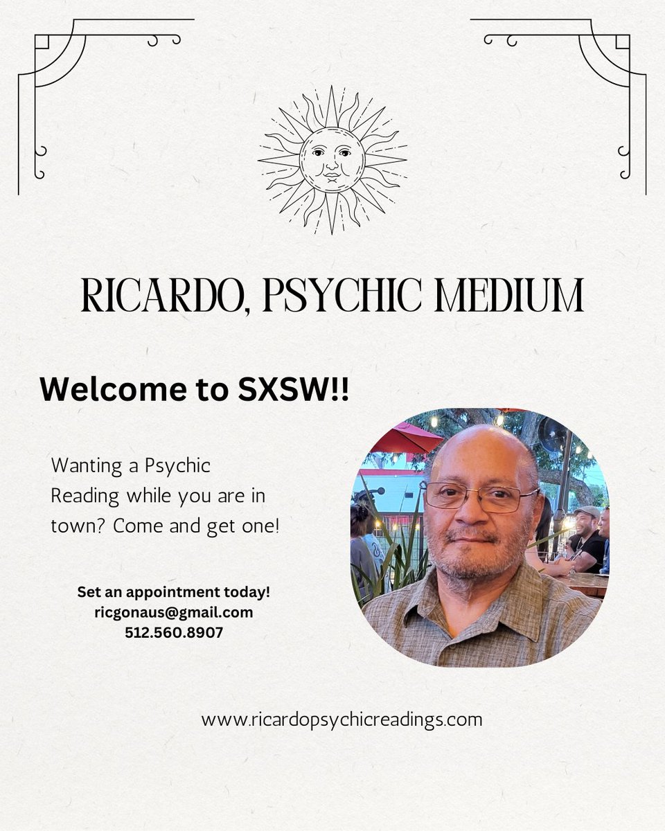 Good Morning! Welcome to SXSW! 
#Psychic #Texasreaders #Greatday