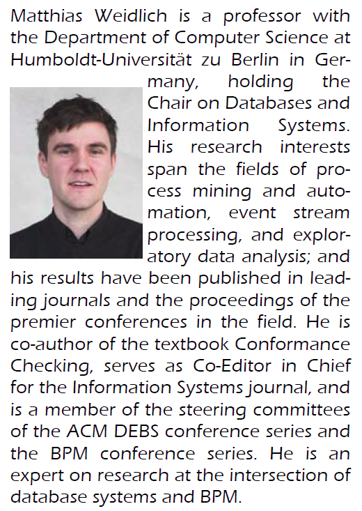 janmendling's tweet photo. We are glad to welcome Matthias Weidlich as new member of the @bpmconf Steering Committee! https://t.co/C7bh5oiRvg