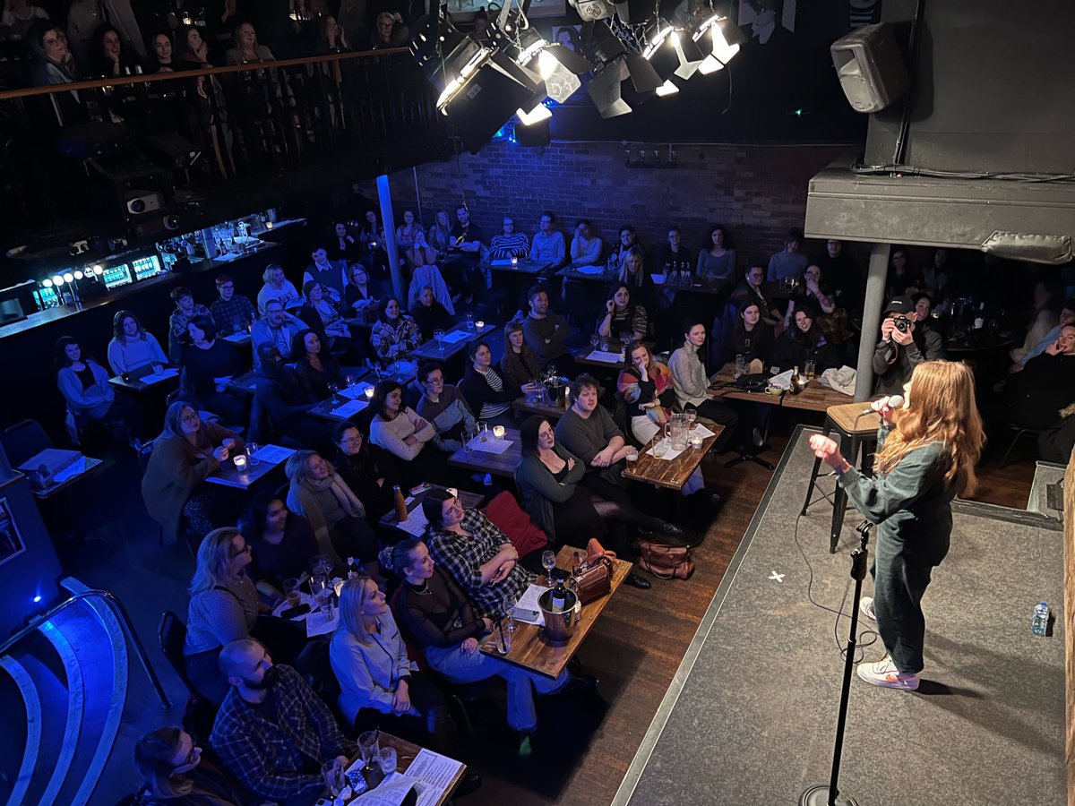 teganmarlow_'s tweet photo. On Wednesday night, @thealexstringer @Daisyearlcomedy and I launched Femmes &amp; Thems at the iconic @frogandbucket - the place was rammed, excellent vibes, all the acts smashed it, and it was just… magical 😭😭thank you so much to everyone who came - we go again on 9th May! 💖 https://t.co/Ubr7XU3s2R
