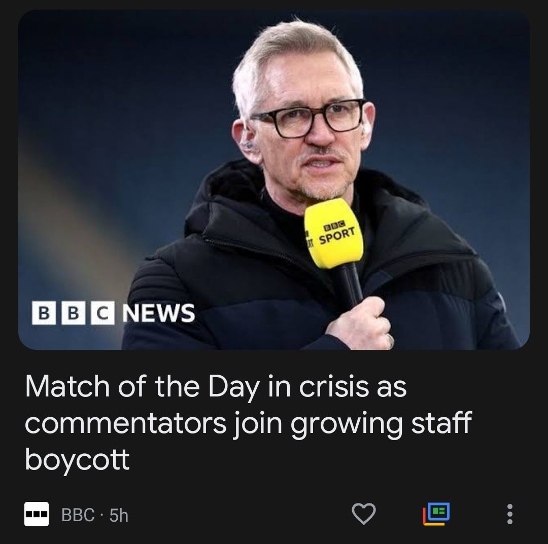 Alex Eccleston on Twitter "Match of the Day in crisis is just an