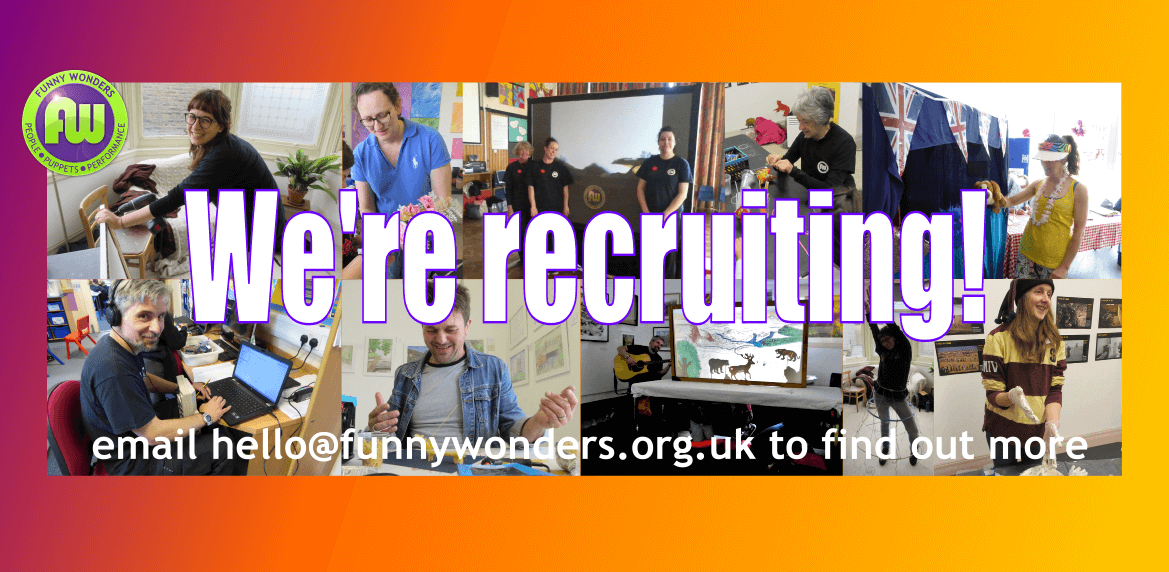 We’re recruiting! 

We’re looking for #volunteers to join our team and support our activities this year. 

Interested? Email hello@funnywonders.org.uk. 

#FunnyWondering #BuxtonFlowerpotTrail #ChangingFaces #volunteering #VolunteerRecruitment #VolunteerBuxton #Buxton #HighPeak