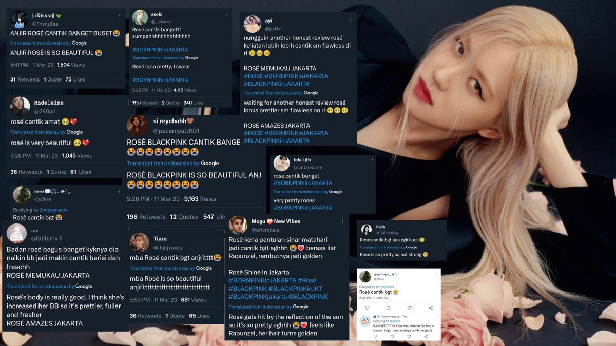 Rosé is getting praises by Indonesians 🥹

"Rosé gets hit by the reflection of the sun so it's so pretty aghh! feels like Rapunzel, her hair turns golden"

ROSÉ MEMUKAU JAKARTA
#ROSÉ #로제  #BORNPINKinJAKARTA