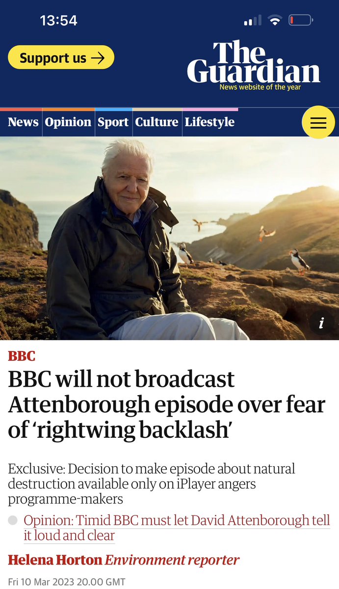 sabri_giannini's tweet photo. Il più grande divulgatore di ambiente censurato dalla @BBCNews e la sua inchiesta sul cambiamento climatico pure. Solo sul canale digitale. Perché non lo acquista  @RaiUno, così vedremmo sulla rete ammiraglia le critiche a fossili e carne e potremmo dire che (lla Rai non è la BBC https://t.co/ckmaOlyVII