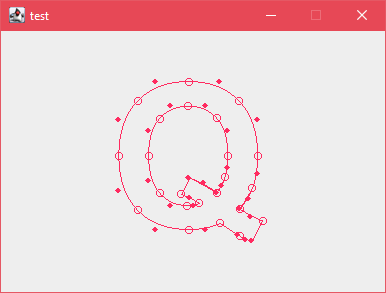 TaMouton's tweet image. PathIteratorのテストするなら文字フォントが一番用意するのが楽。
ただ一回PathIteratorにしてパスに変えてしまうと元々の楕円や円弧の情報が失われることに注意。
あと実装がだいぶ古いのか、hasNext()じゃなかったのは割と驚いたところ。
#Javaアプレット #今日の積み上げ #ベクターグラフィック