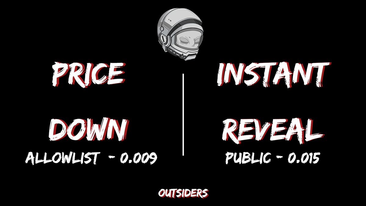 Outsiders Contract (Audited by <a href="/0xytocinX/">0xytocin Labs</a>): etherscan.io/address/0x7bb6…

OpenSea: opensea.io/collection/out…

Blur: coming soon ...

Mint Website coming in 10 minutes.

BTW... ↓