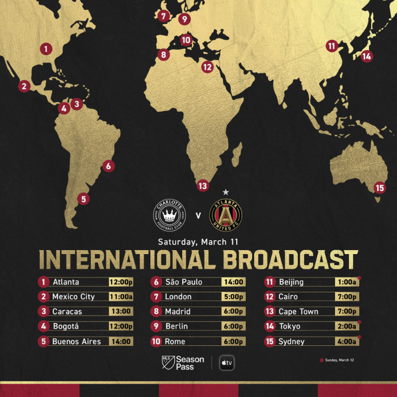 ATLUTD's tweet photo. Everything you need to know for #CLTvsATL in one place ⤵️