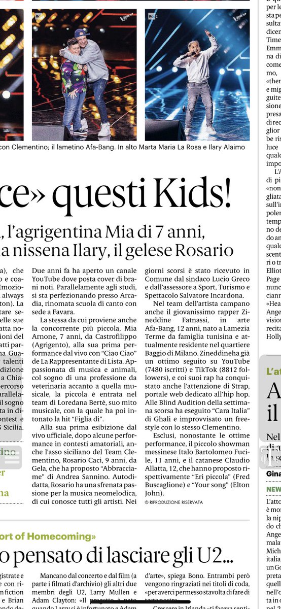Un mio pezzo sui piccoli talenti siciliani e calabresi di #TheVoiceKids, che si concluderà stasera su <a href="/RaiUno/">Rai1</a>. (@GazzettaDelSud di oggi) <a href="/THEVOICE_ITALY/">The Voice Of Italy</a> <a href="/FremantleIT/">Fremantle Italy</a> <a href="/itvstudios/">ITV Studios</a>