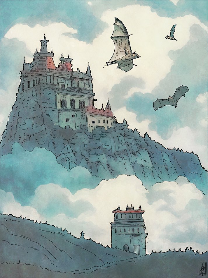 no humans scenery outdoors castle cloud sky mountain  illustration images