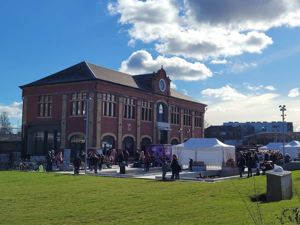What promising transformation of Granton &amp; inclusion of such brilliant local organisations today at the Granton Station Square Opening Party : Granton Castle Walled Garden, Granton:hub, Lauriston Farm, etc. Lovely to see so many familiar folk. It's looking up! #GrantonWaterfront