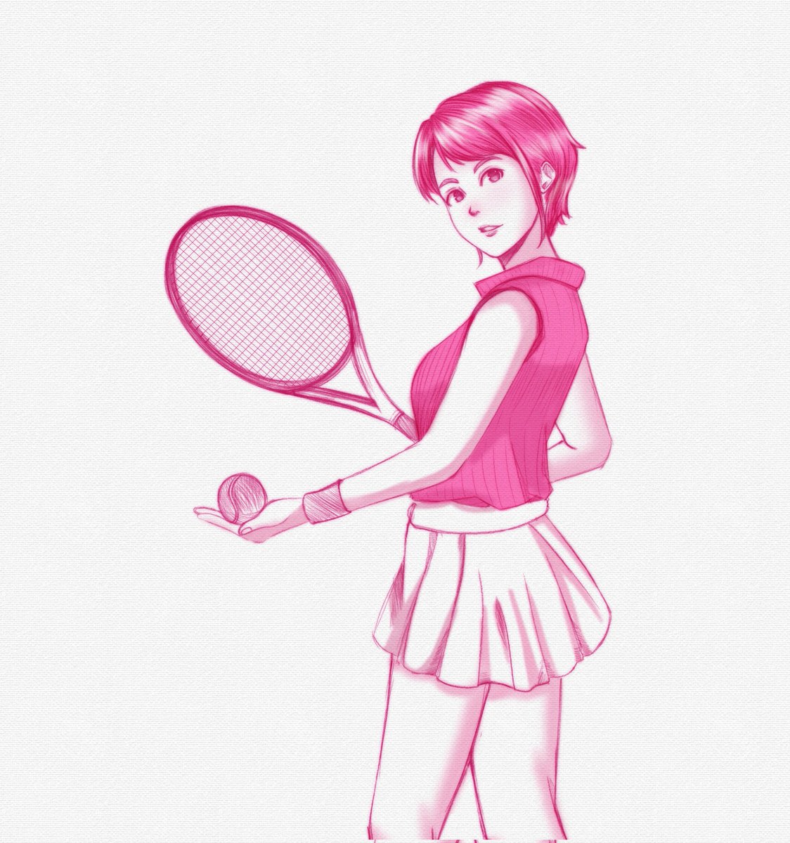 AwkwardSenpai96's tweet photo. Serve's up

#animegirl #animedrawing 
#girl #digitaldrawing #digitalart #practice #study #drawing  #illustration #イラスト #여자 #sketch #art #drawing  #sketchbook #artwork #characterdesign #sketching  #doodle #drawings #pencilsketch #pencildrawing #ink  #sketches #illustrator https://t.co/Lfo5SzTwg5
