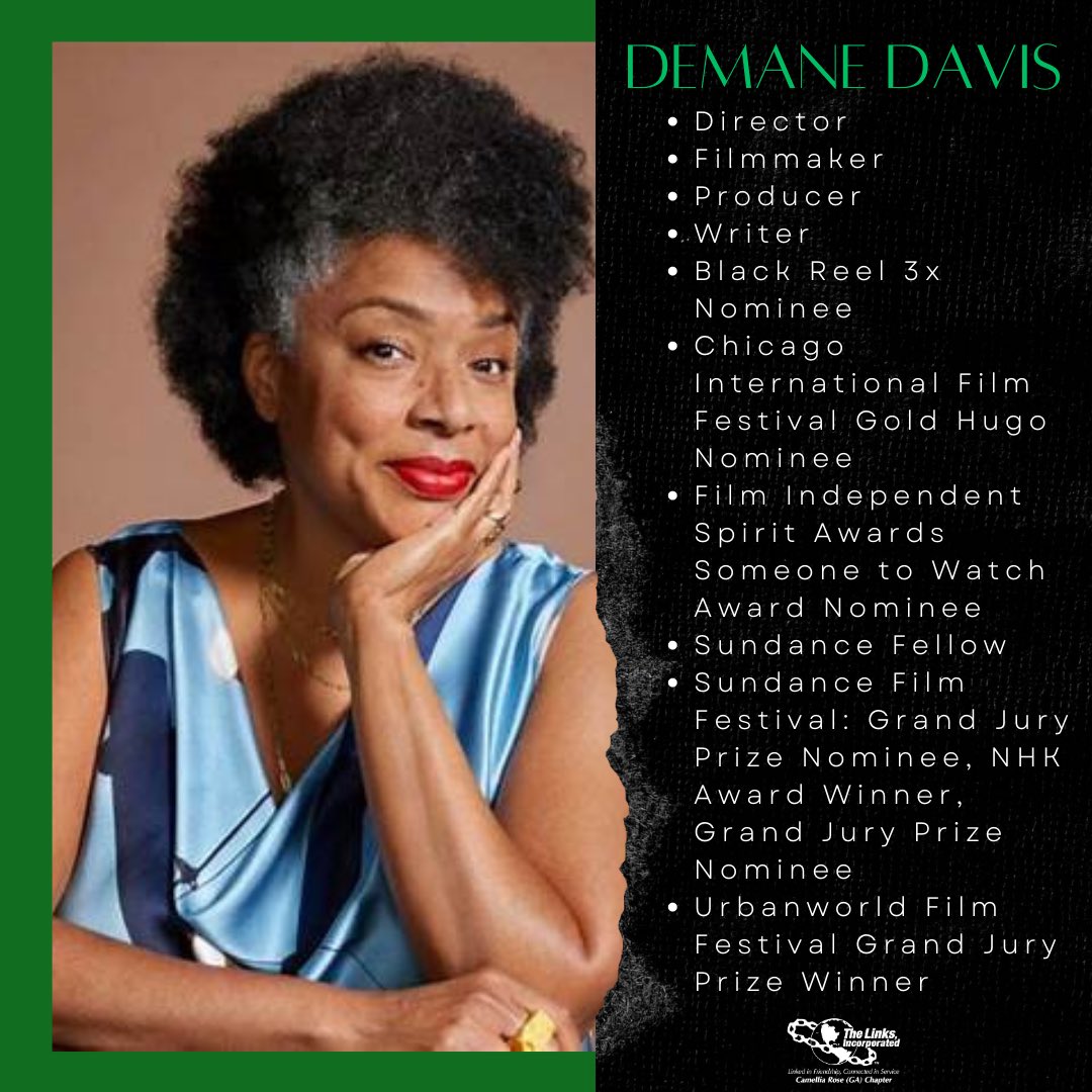 Camellia Rose (GA) Links (@camellialinks) on Twitter photo <a href="/DeManeDavis/">DeMane Davis</a> is a part of the @DuVernay dynasty & has worked in @Shondaland. She’s “constantly working, constantly writing & thinking about things I’m going to create to try to show people themselves so they feel seen & heard & try to involve people that I haven’t seen involved.” <a href="/DeManeDavis/">DeMane Davis</a> is a part of the @DuVernay dynasty & has worked in @Shondaland. She’s “constantly working, constantly writing & thinking about things I’m going to create to try to show people themselves so they feel seen & heard & try to involve people that I haven’t seen involved.”