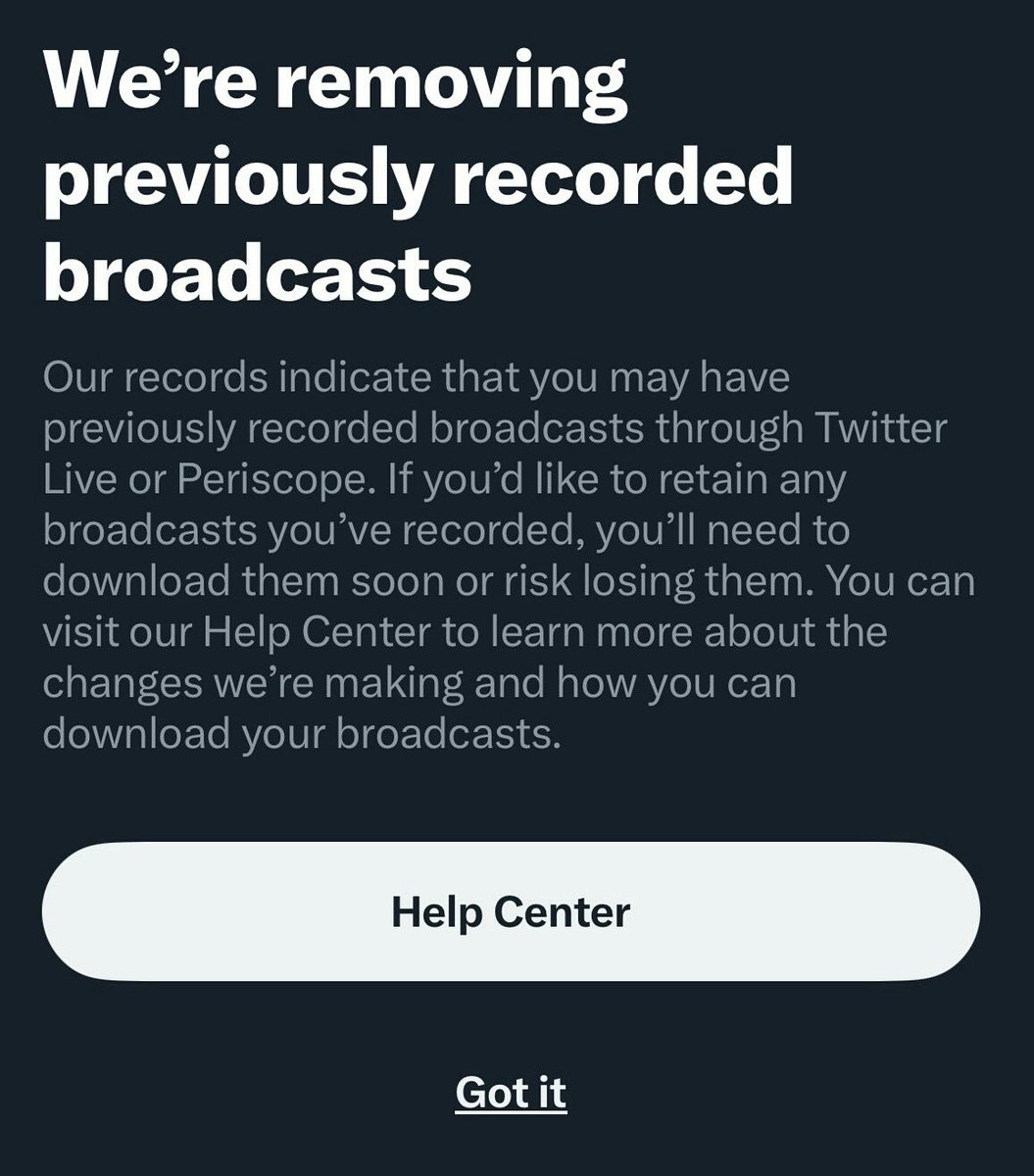 El*n: 'A beautiful thing about Twitter is how it empowers citizen journalism – people are able to disseminate news without an establishment bias' Also El*n: 'We're removing all archives of the citizen journalism that has been produced & broadcast with Twitter Live & Periscope.'