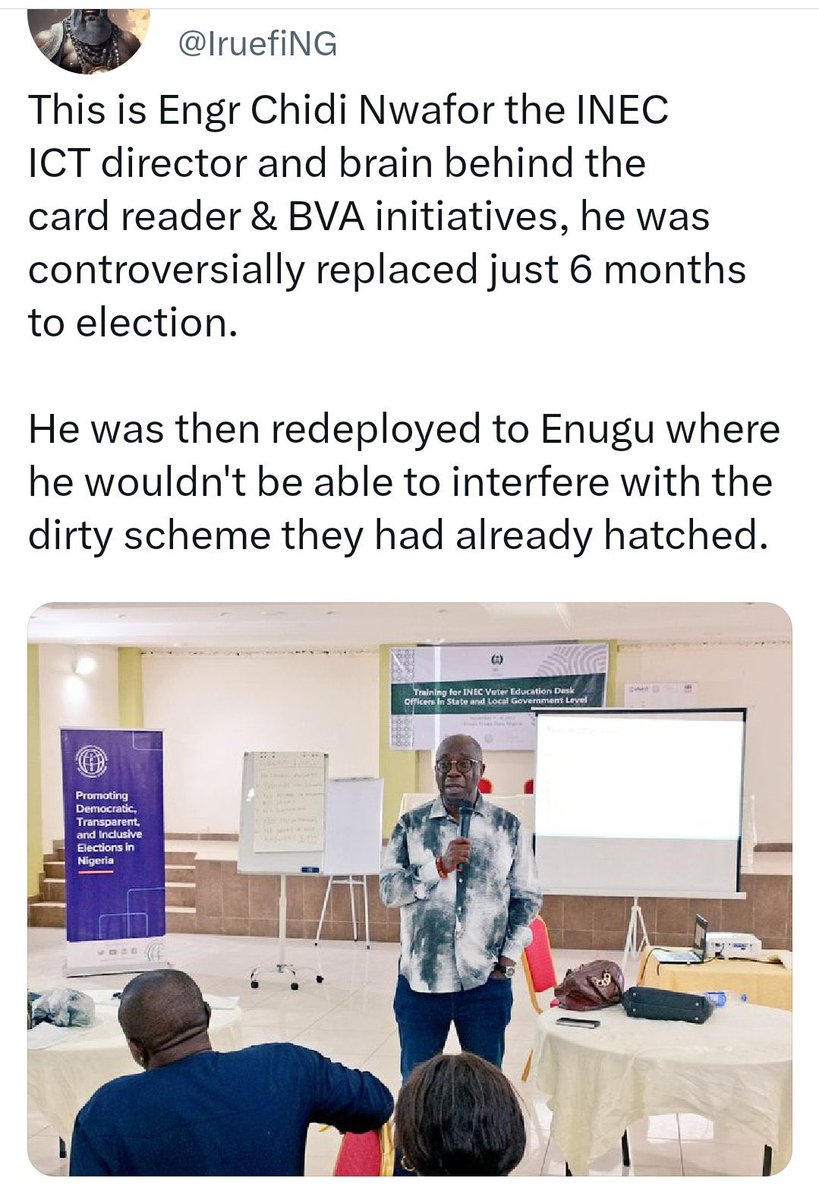 redcap_blondie's tweet photo. INEC &amp; APC organized rigging‼️

Last-year Madam Oby raised alarm after INEC replaced the person behind the BVAS system with an APC agent. The LP fought against INEC attempt to work with MC Oluomo in court.

Mr. Peter Obi Boko Haram Senate President Gbadebo Genevieve #KudabankScam https://t.co/FFLmizLOoc