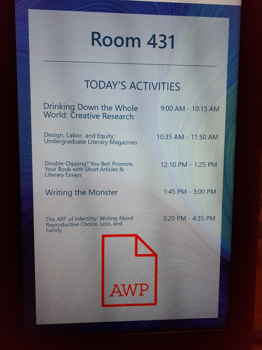 At #AWP23 again today. This name of this first panel can be taken a few different ways, one of which I think I did last night.