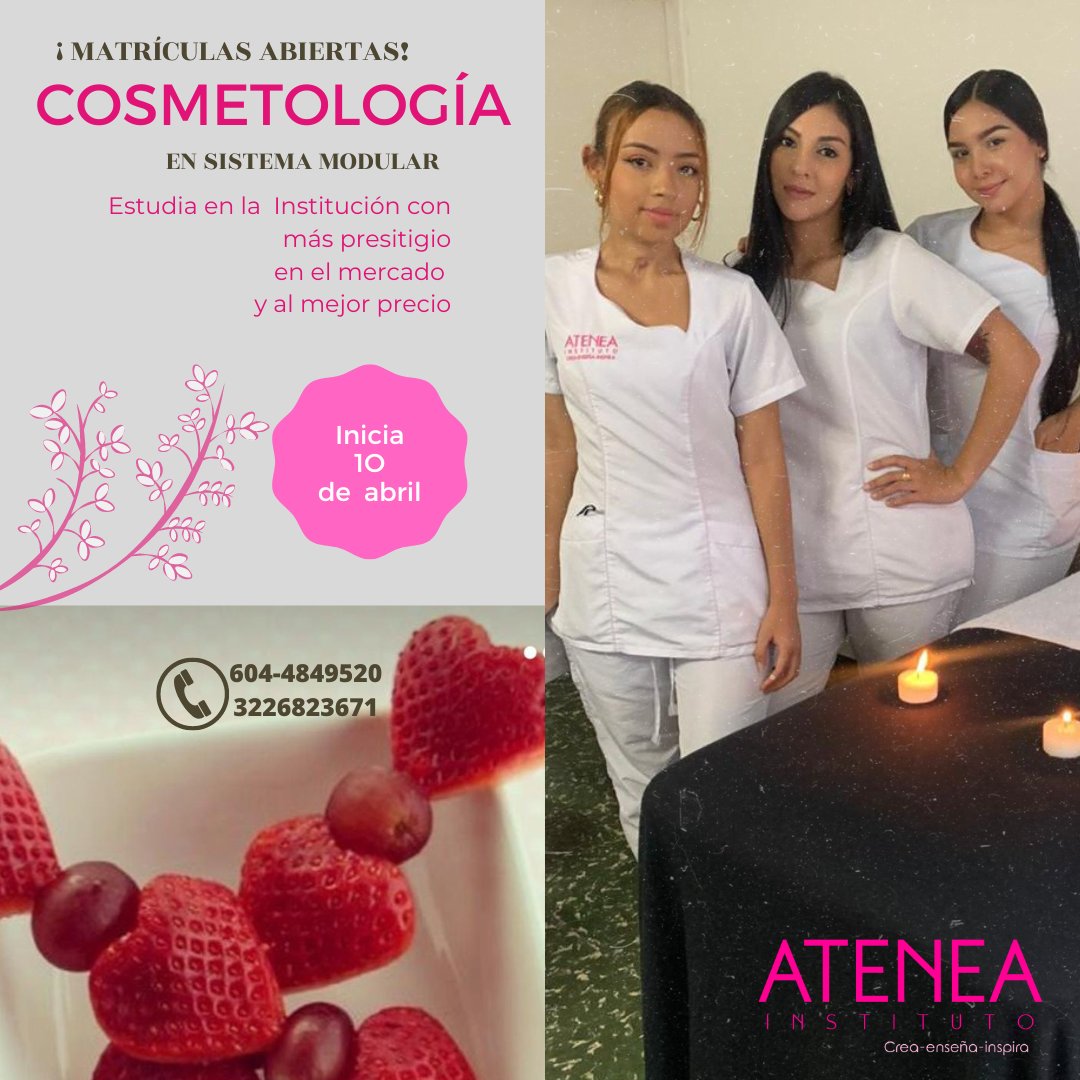 En el 2023, hemos #innovado, con aperturas del #técnico cada 3 meses. Matrículate ya e incia, el 10 de #abril. Somos pioneros en #cosmetología y #estéticaintegral. #educaciónparaeltrabajo