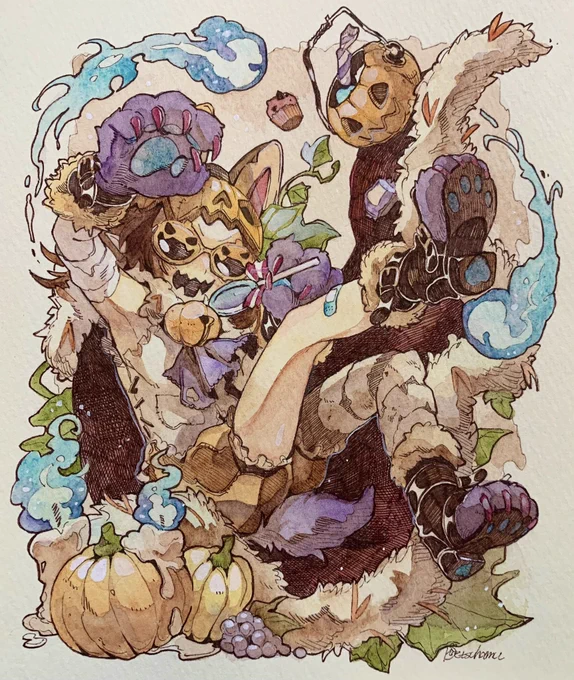 出展のお知らせ #つくし賞2023(出展番号)61 /(作家名)でつ▼自己紹介イラストをボールペンと水彩で雰囲気重視のイラストを描いております!画像は過去に制作したものです。▼どうぞよろしくお願いします! 