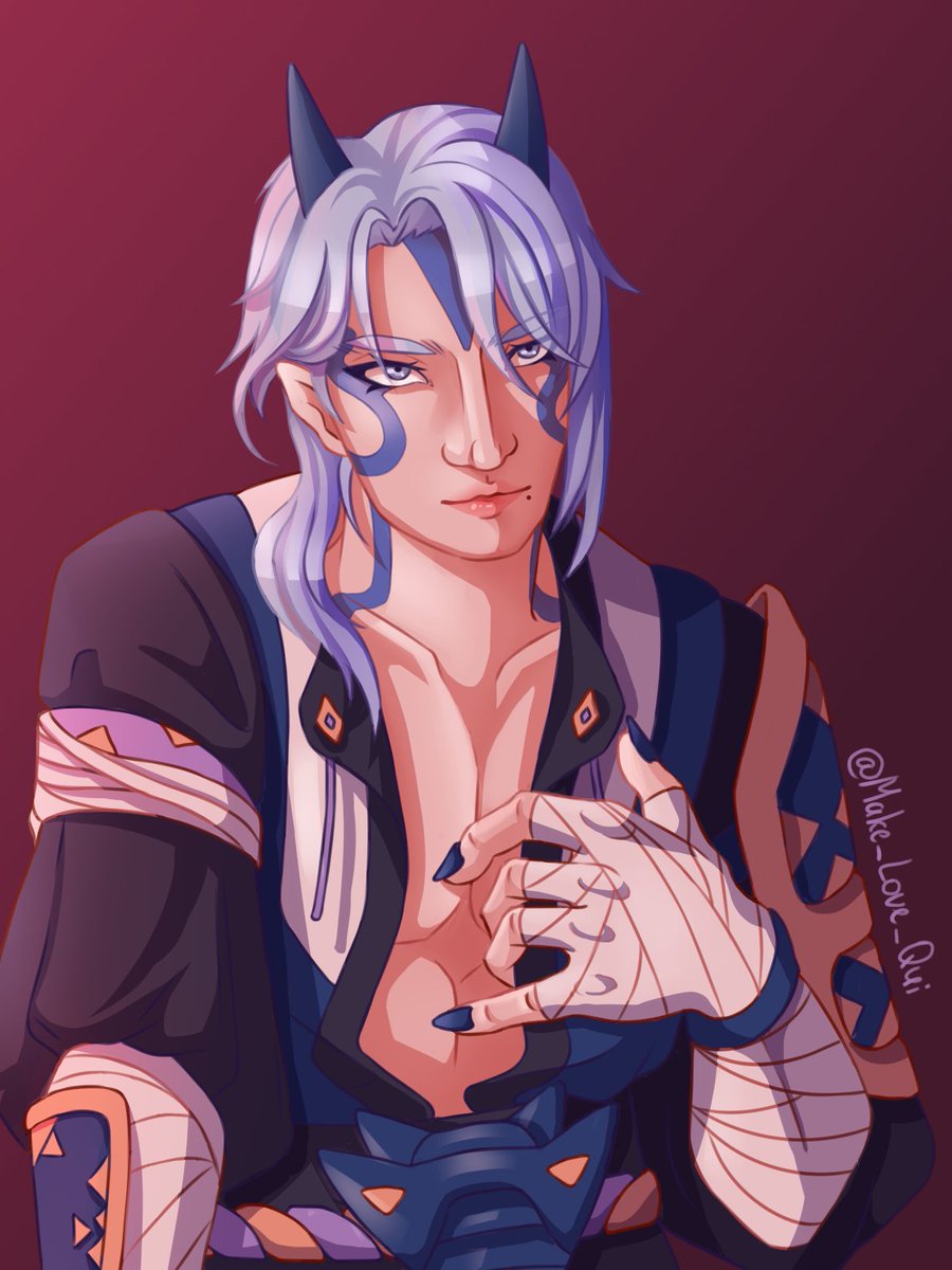 Make_Love_Qui's tweet photo. я бы поиграла в геншин, где аято был бы синим они 🤭🤭 а вы? 👀👀

#ayato #genshin #art #genshinimpact #аято #геншин #арт #геншинимпакт https://t.co/q47G7taHYc