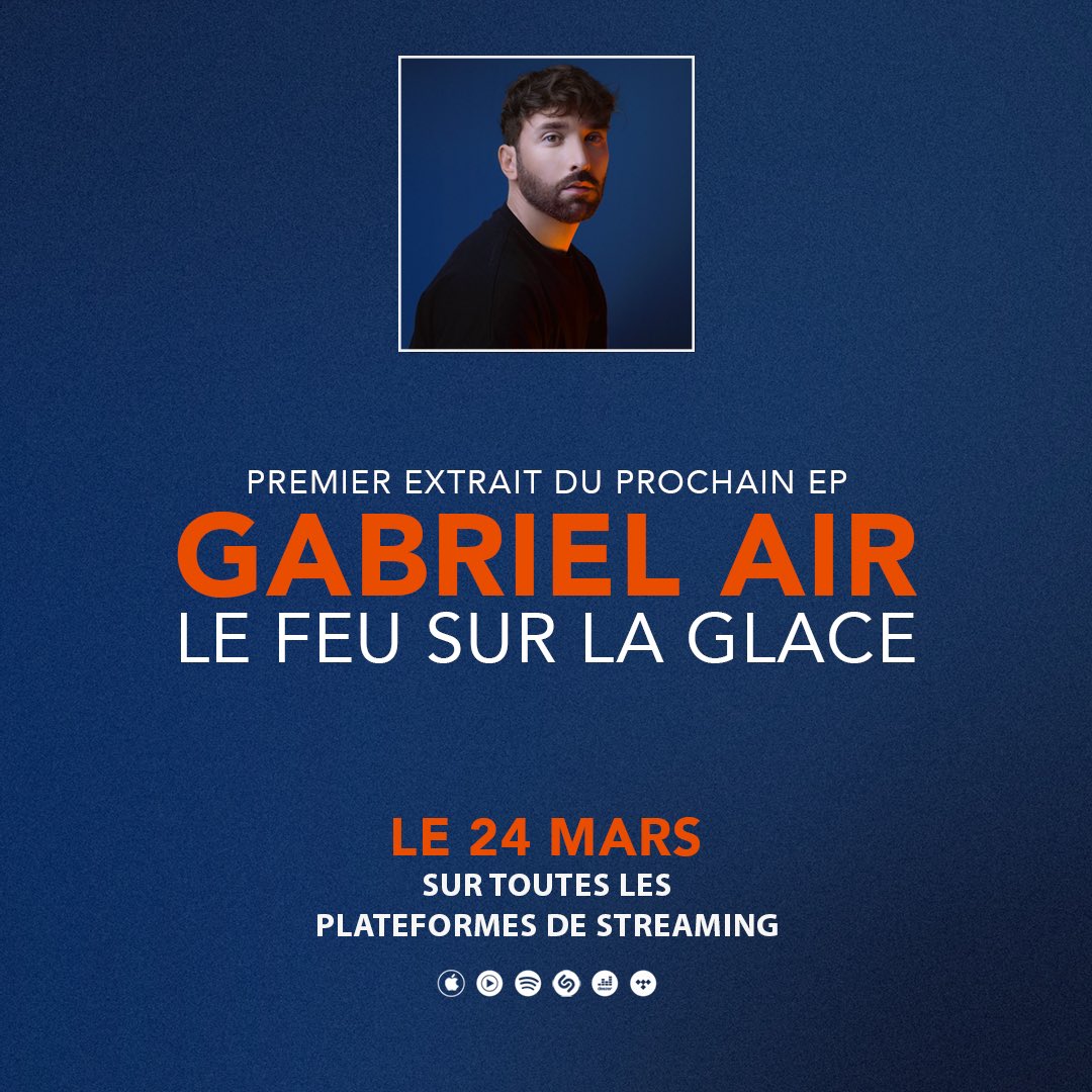 Je suis très heureux de vous annoncer que le premier extrait de mon #EP sortira le 24 mars et sera disponible sur toutes les plateformes de #streaming. Hâte de vous voir danser sur « Le feu sur la glace » !