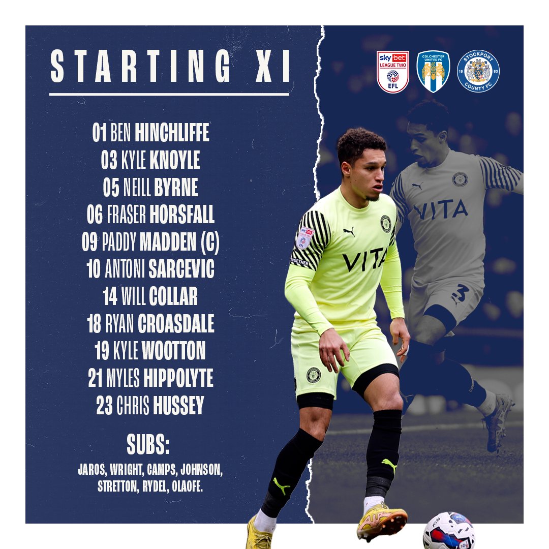 Stockport County on Twitter "📋 𝙏𝙀𝘼𝙈 𝙉𝙀𝙒𝙎 Here is your County lineup as