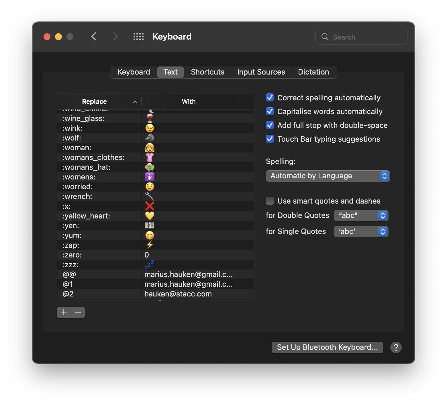 Set up text shortcuts for commonly used tasks:

Go to System Preferences &gt; Keyboard &gt; Text &gt