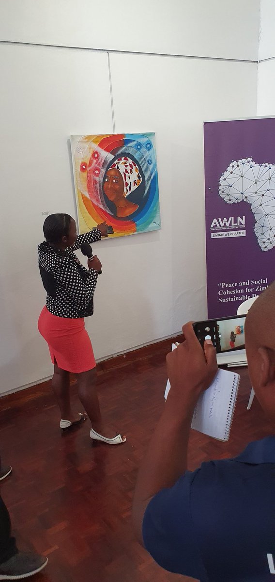AmakhosikaziFM's tweet photo. Young female artists from various parts of Matabeleland share their artistic impressions of online violence against women in politics #OVAW at the @unwomenzw and @AWLNetwork commemorations of  #InternationalWomensDay
#DigitALLInnovationandTechnologyforGenderEquality #ZwakalaMama https://t.co/iAjVMKlsGV