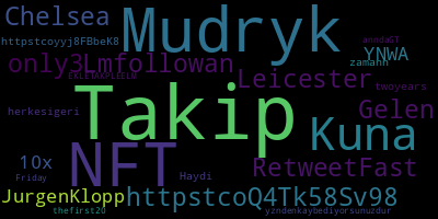 infokalyptisch's tweet photo. Trending in my timeline now: #Mudryk (2) #Takip (2) #NFT (2) #Kuna (1) #httpstcoQ4Tk58Sv98 (1) #only3 (1) #RetweetFast (1) #Chelsea (1) https://t.co/nlflOkf97t